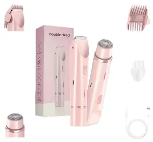 【2026】Bikini Trimmer, Rechargeable & Portable, Travel-Friendly Dual-Head Design Shaver, Body & Facial Hair Removal,Pubic Area, Face, Underarms, Legs, Painless & Gentle Trimming, Ideal for Summer Beach Use, SummerVibes Valentine‘s Day Gift for Women