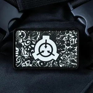 SCP Foundation Tactical Morale Meme Patch Chevron Military Army Badge Hook Loop Emblem for Backpack Airsoft Gear Vest