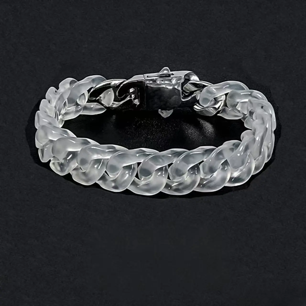 Icy Color Jade Cuban Chain