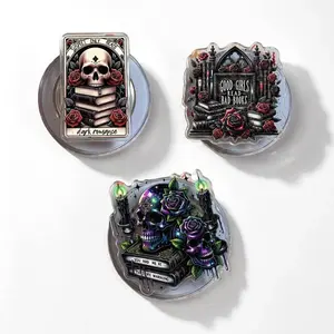 Dark Romance Skull Book MagSafe Phone Grip Set, Magnetic Pop Socket Kickstand, Gothic Bookish Phone Holder, Kindle Grip Gift for Readers