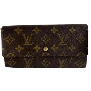 Pre-owned Louis Vuitton Canvas Small Leather Goods Sarah long wallet monogram 307