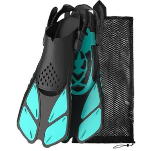 Adult Adjustable Dive Fins Swimming Flippers, Comfortable Water Sports Gear, Ideal for Snorkeling & Scuba Diving, Easy-To-Wear Design