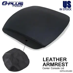Fit For 2009-2015 Honda Pilot Leather Armrest Center Console Lid Cover Black