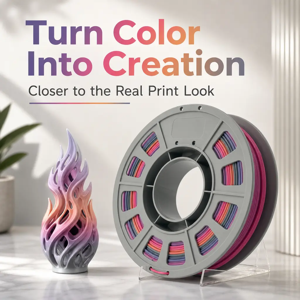 Rainbow Gradient PLA 3D Printing Filament for Beginners, 1.75mm Diameter, 300g, Multi-Color Shift, High-Quality, Smooth Feeding, Fast Printing, Discounted FDM Supplies for Home Decor, Figurines & Art Crafts (Computers & Office Equipment Accessories)