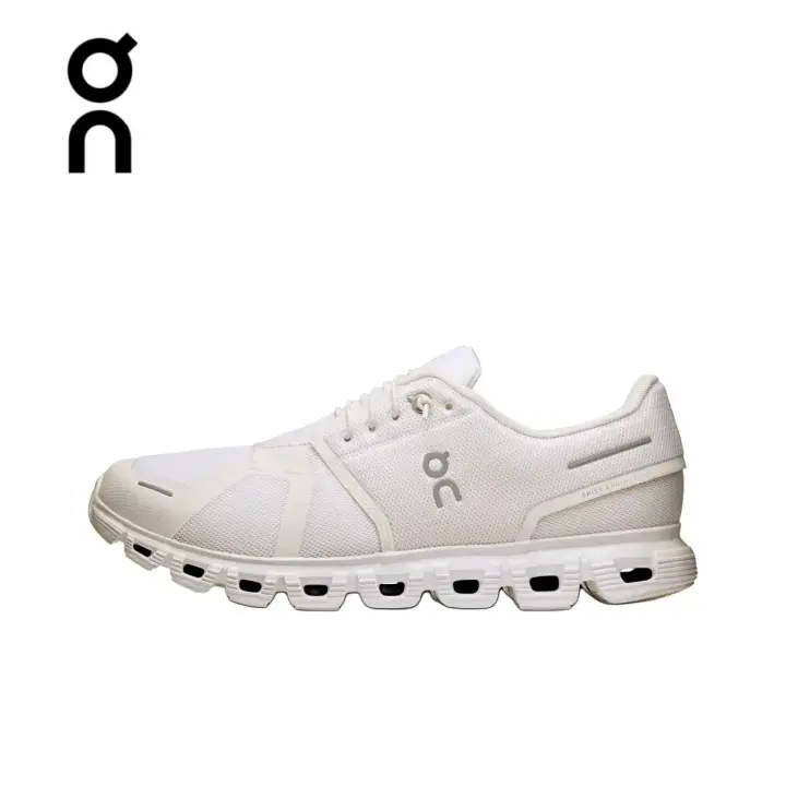 On Cloud 6 Sneakers Unisex All White Lightweight Breathable Running Shoes