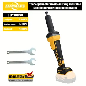 Cordless die grinder compatible with 20V, 11,000 RPM brushless motor, 1/4-inch precision chuck, and variable-speed electric die grinder