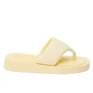 BEACH by Matisse Womens Izzie Platform Flip Flops Casual Sandals Casual Low Heel 1-2" - Yellow