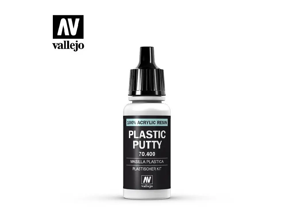 212 MAIN Vallejo Plastic Putty Paint, 17ml Art Materials for Rebuilding Models & High Relief, Opaque Finish, Stone Hard Formula