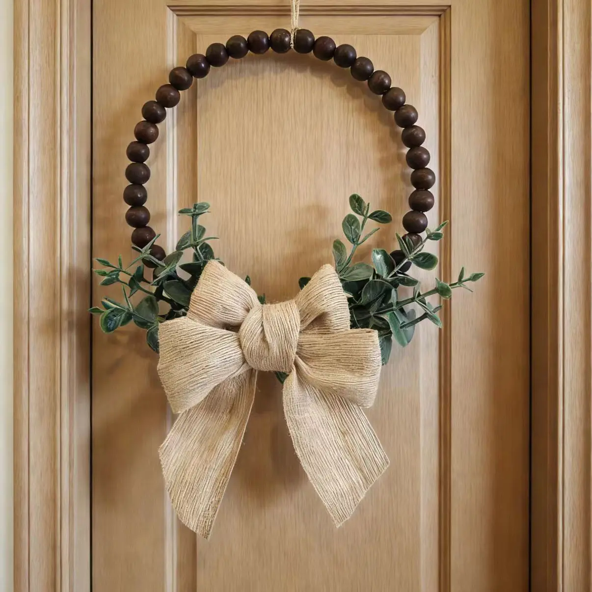 Home Supplies Festive & Party Decorations - Minimalist Vintage Lightweight Wooden Wreath, Garland & Swag Gift