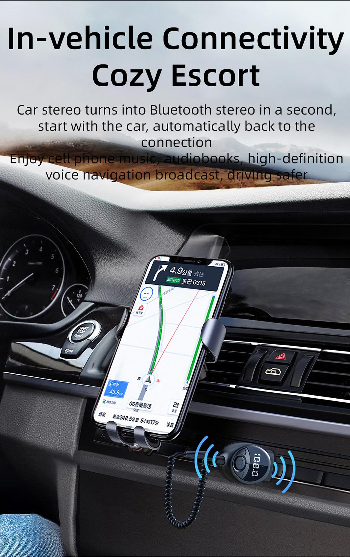 Aux to Bluetooth 5.3 Adapter,USB-3.5mm Aux Audio Adapter Receiver with Built-in Mic for Hands-Free Calls,Plug and Play Bluetooth Receiver,Compatible with Car Speaker and Home Audio Aux to Bluetooth 5.3 Adapter,USB-3.5mm Aux Audio Adapter Receiver with Built-in Mic for Hands-Free Calls,Plug and Play Bluetooth Receiver,Compatible with Car Speaker and Home Audio