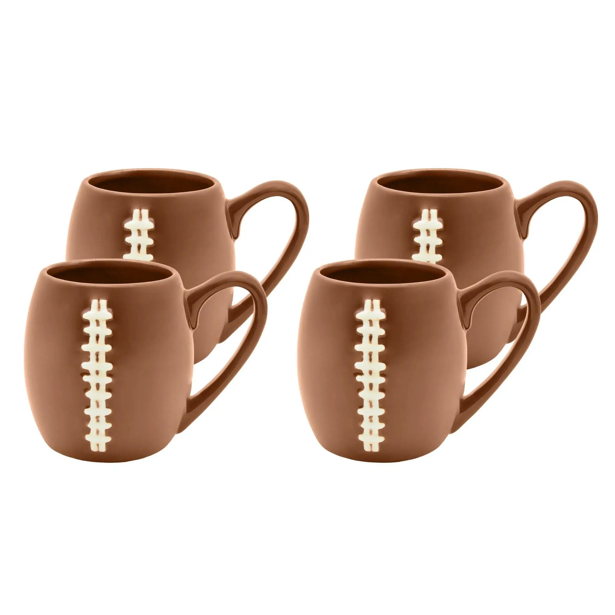 Godinger League Football Mug, Set of 4