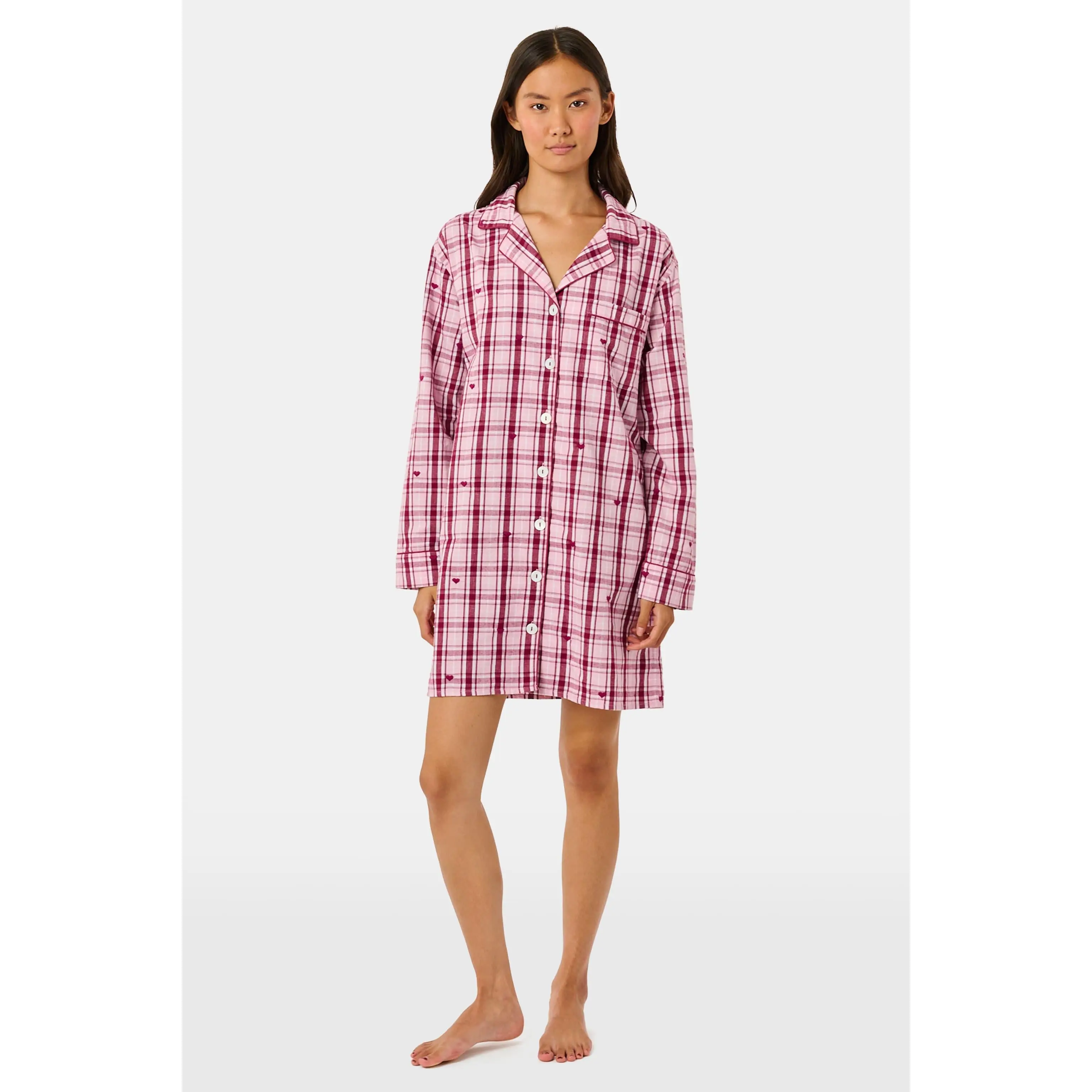 Plaid Hearts Perlita Night Shirt