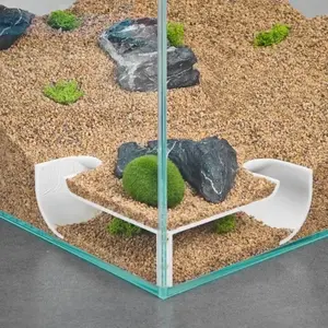 3D Dual Entrance Biochemical Gravel Tunnel for Aquariums, Natural Habitat for Tropical Fish & Reptiles, Unique Underwater Observation Cave
