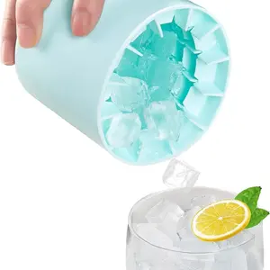 Ice Cube Molds, Cylindrical Ice Trays, Portable Ice Cube Makers, Push-Button Creative Ice Makers, Mini Ice Buckets for Crushing Ice, Mini Ice Cube Buckets for Freezers, Suitable for Making Whiskey, Cocktails, and Juices.