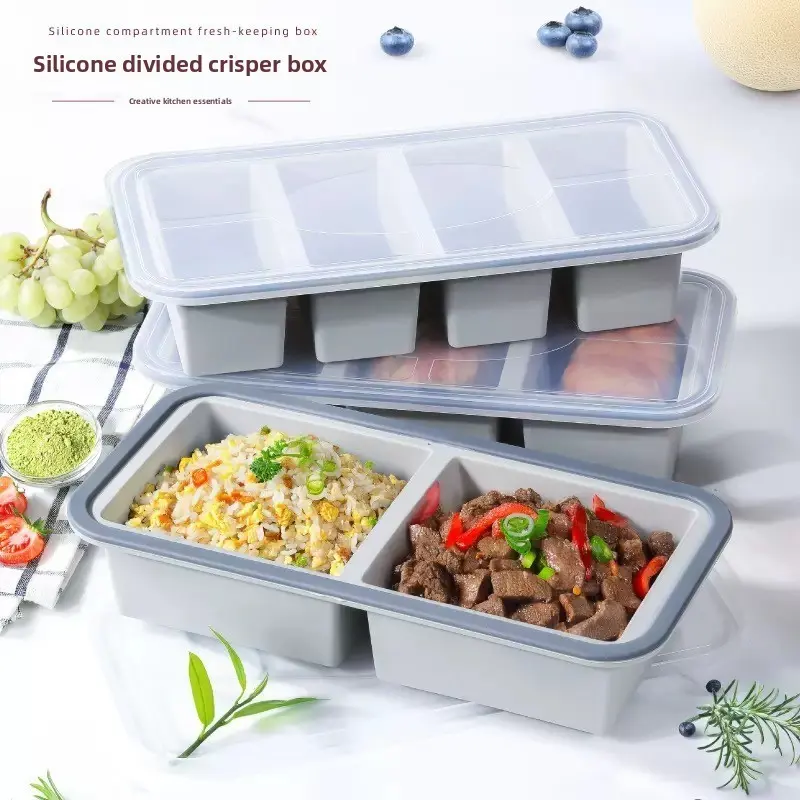 Silicone Freezer Tray with Lid, Soup Freezing Container Mold, Large Ice Cube Tray, Storage Box for Soups and Meals, Leak Proof Container, Lidded Storage Container, Containers with Lids, Kitchen Food Storage, Oven and Dishwasher Safe