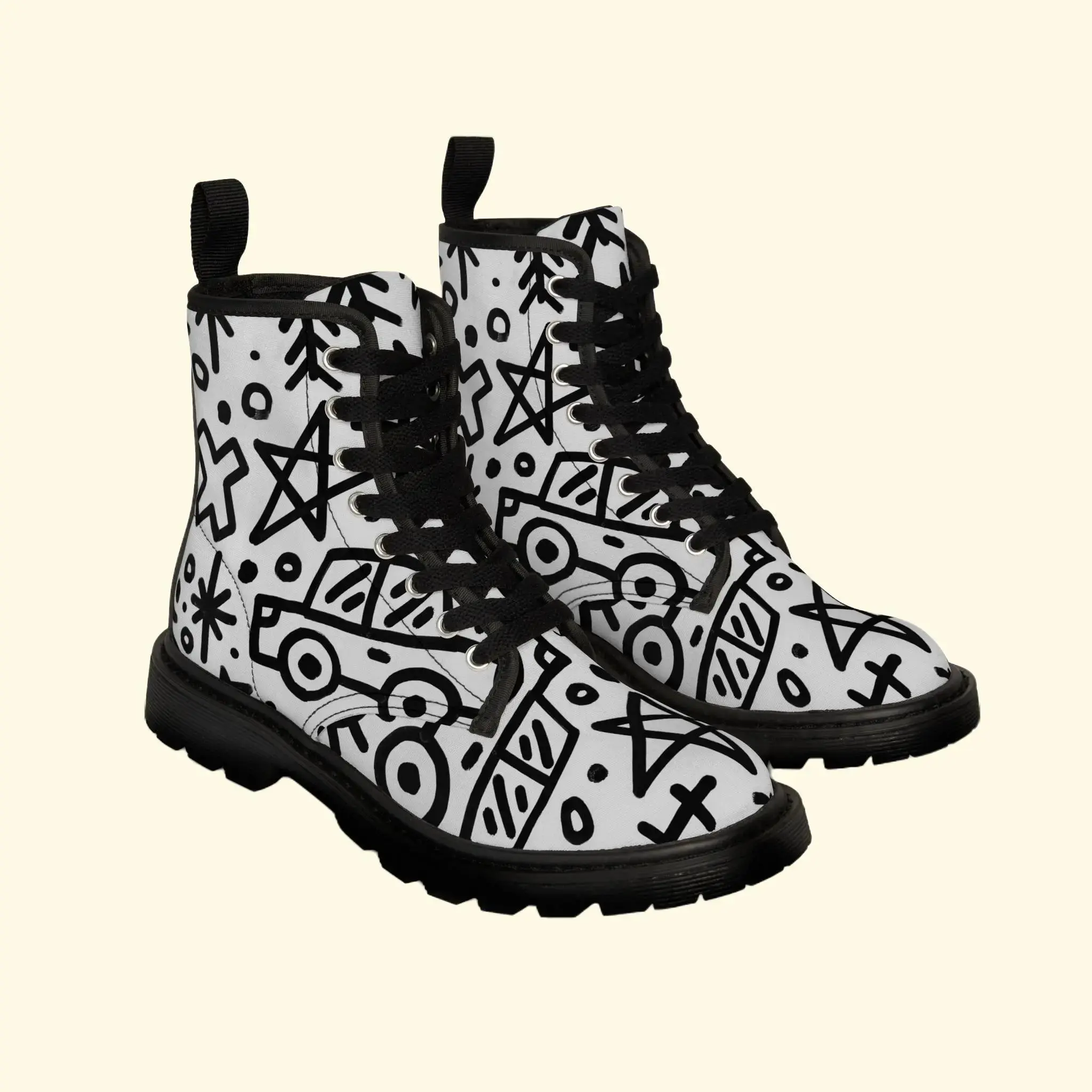 Men's Doodle's Magic Street Wear Canvas Boots - Lightweight & Breathable