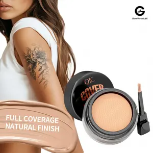 QIC Full Coverage Concealer - Waterproof Tattoo & Blemish Cover for Dark Spots & Under Eyes 'makeup' Longwearing Waterproof SPF Foundation Cosmetic Matte Pink