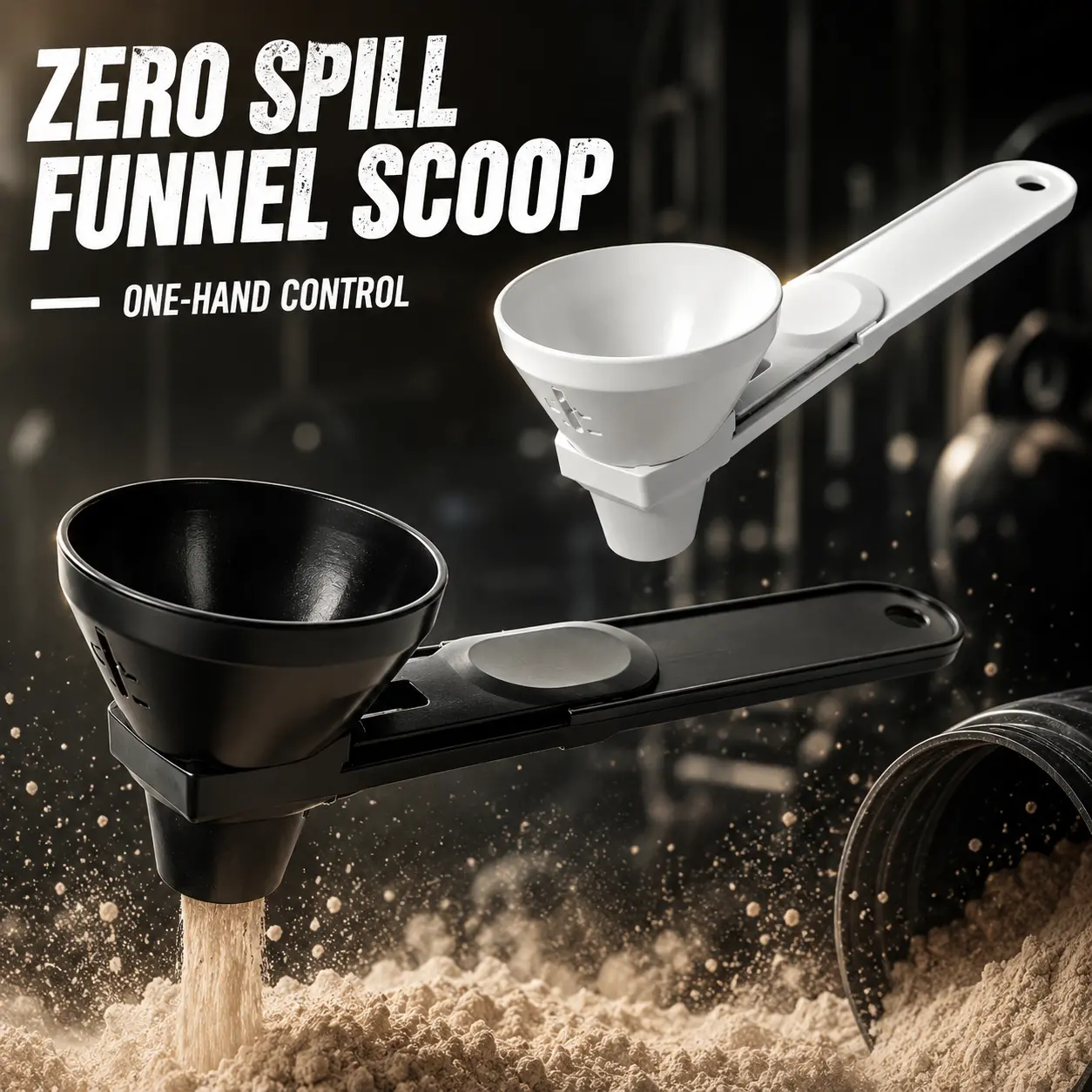 【Buy 1 Get 1 Free】 BPA-Free Plastic 2-TBL Powder Scoop - Leak-Proof Sliding Scoop for Protein, Mixing, Coffee Maker, High-Quality Kitchen Utensil, Ideal Father's Day Gift