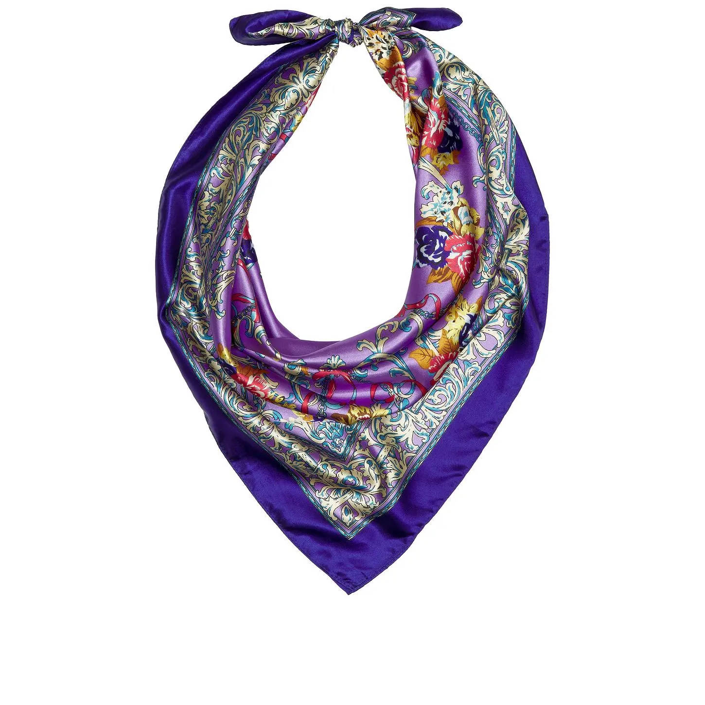 petit moments Bibi Scarf in Rust, Yellow & Purple