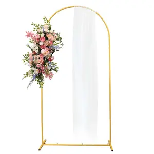 6.6 FT Metal Arch Backdrop Stand, Wedding Arch Backdrop Stand for Ceremony, Gold Wedding Balloon Arch Stand, Reusable Arch Frame Wedding for Birthday Party, Baby Shower and Ceremony Decoration