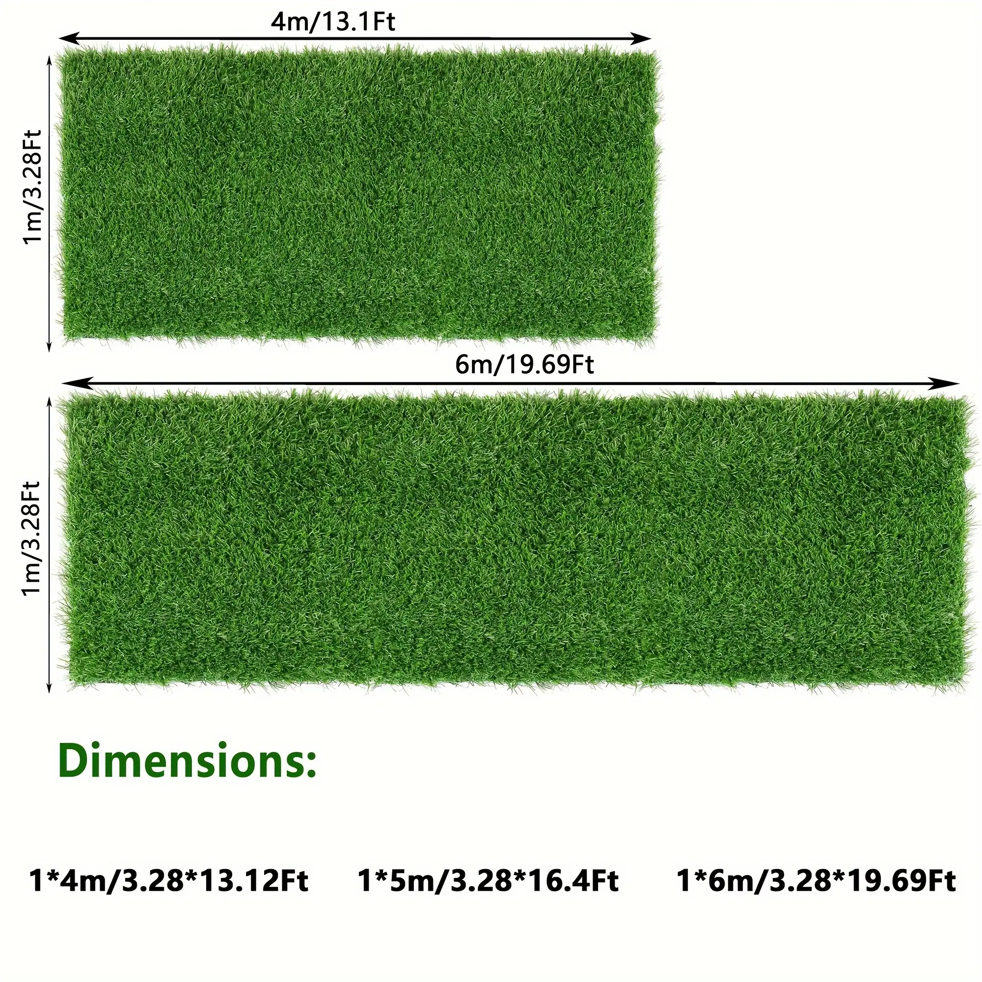 Artificial Turf Grass, Artificial Turf Lawn With Drainage, 1.57 Inch Realistic Fake Grass, Free Tailor As Needed, Rug Lawn Landscape,,1*4m,1*5m,1*6m Garden Border Fence Garden Edging Border, Lawn Edging Border