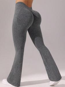 women's high waist flare leg sports leggings, sporty comfy breathable trousers for yoga gym workout running, ladies sportswear for all seasons, breathable athletic bottoms, workout sweatpants, fitness yoga pants