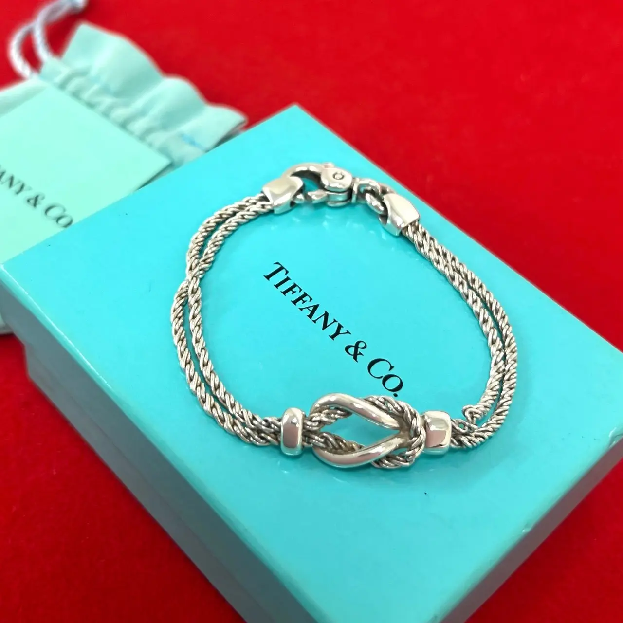 Pre-owned Tiffany & Co. Sterling Silver 925 (Ag925) Small Leather Goods Tiffany&Co. Silver Bracelet