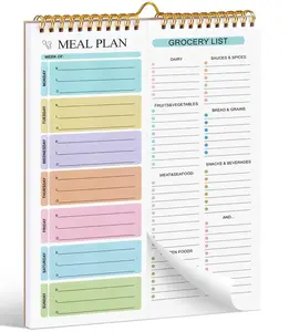 Weekly Meal Planner Notebook - 8.5x11", 52 Sheets, Magnetic, Wall-Mountable Grocery List & Menu Planner,ADHD Planner,A5 Meal Planner Notebook,Daily Weekly Monthly Schedule Checklist Notebook for Home,Figure manager, home essential