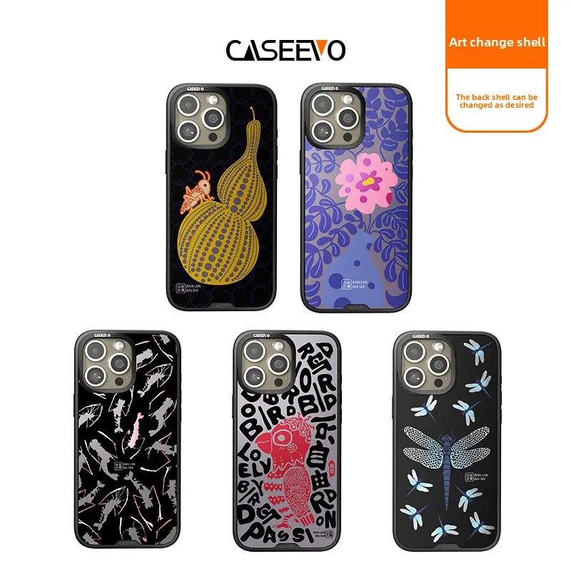 CaseEvo BANLANBAISHI magnetic phone case with removable back cover compatible with Magsafe for iPhone 16/15/14