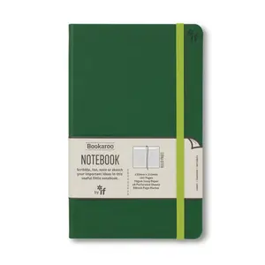212 MAIN Soft Cover Bookaroo Notebook - Forest Green, 192 Ivory Pages, Tear-Out Sheets, Office Stationery for Computers & Office Equipment Use, Soft Cover Notebook