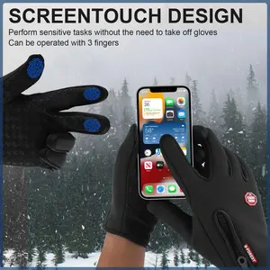 New Fashion Waterproof Winter Gloves for Men & Women - Touchscreen Compatible, Windproof Elastic Wrist, Non-Slip Palm for Ultimate Comfort