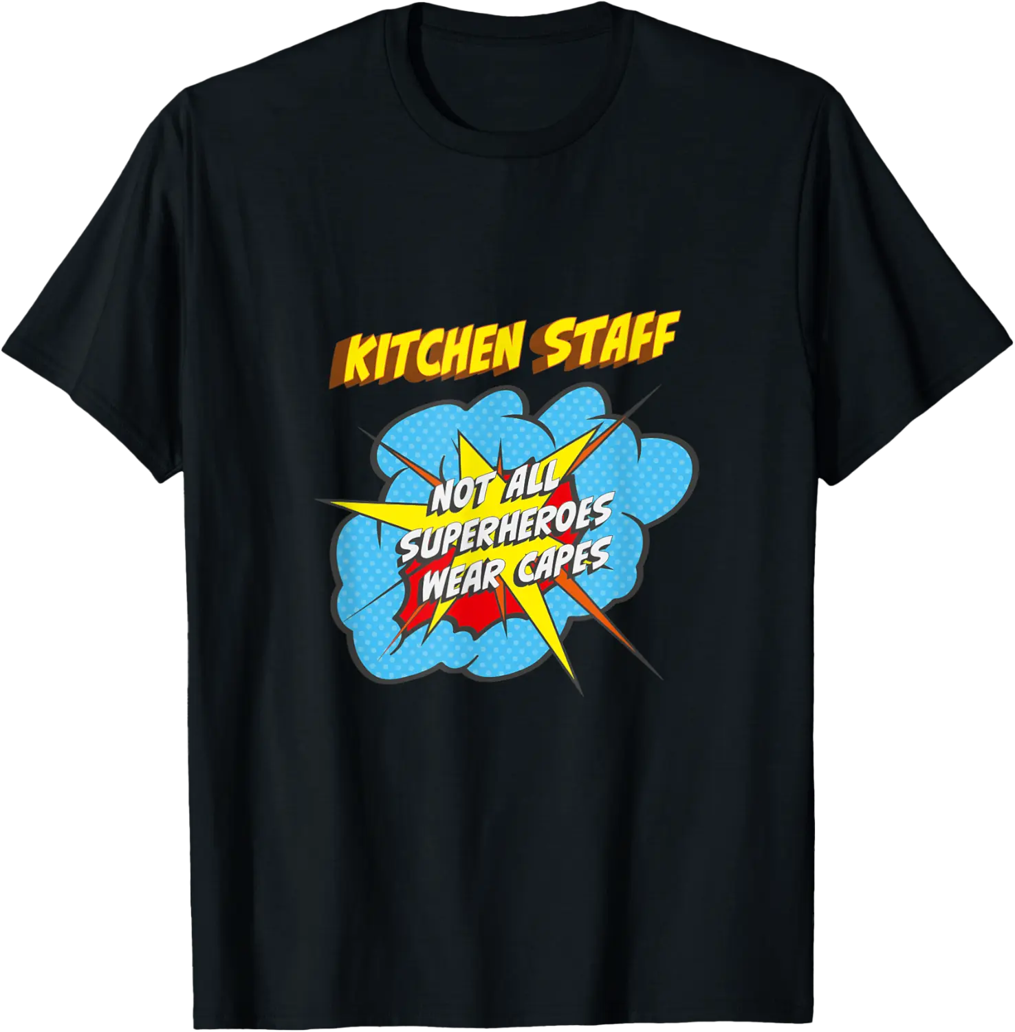 Kitchen Staff Funny Superhero Job T-Shirt - Viqarfaroo Shop 78B0B17D84R7
