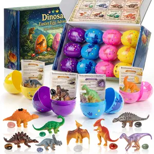 [Ships within 24 hours] Blind Box Gift Set: 12-Piece Dinosaur Toys and Natural Gemstones, Children's Science Gift with Story Cards, Party Favors, Perfect for Treasure Hunts
