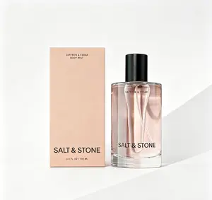 Salt & Stone Saffron & Cedar Body Mist 3.4 fl oz 100ml, Unisex Hair & Body Spray, Hydrating Formula with Glycerin & Red Algae, Vegan & Cruelty-Free, Warm Woody Aroma for Daily & Travel Use
