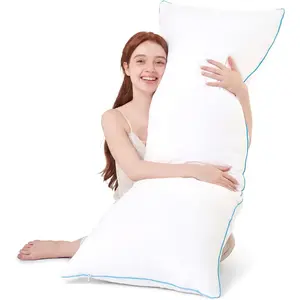 Memory Foam Body Pillow Insert - Full Body Pillow for Adults - Soft Large Long Bed Pillow for Side Sleeper (White, 20 Inchx54 Inch)