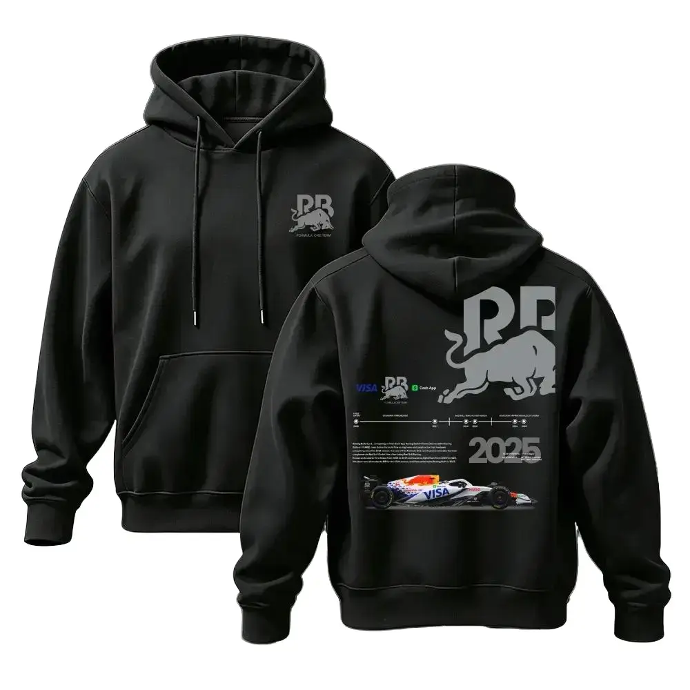Men's Unisex Vintage Racing Graphic Pullover Hoodie - Retro Motorsport Car Print Sweatshirt, Y2K Aesthetic Black Streetwear, Relaxed-Fit Casual Top for Car Enthusiasts