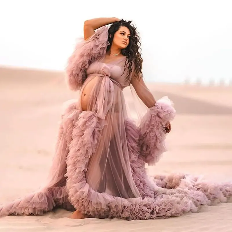 pink blush brown maternity dress - TikTok Shop