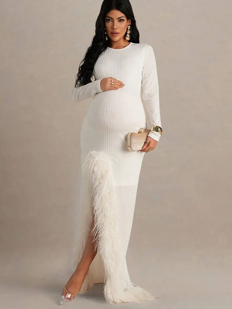 white maternity dress photoshoot - TikTok Shop