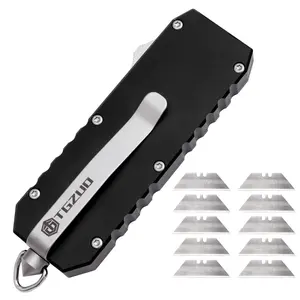 1 set Precision Blade Knife with Strong Handle for Effortless Cutting Utility blades + 10 sheets, Available in black and green
