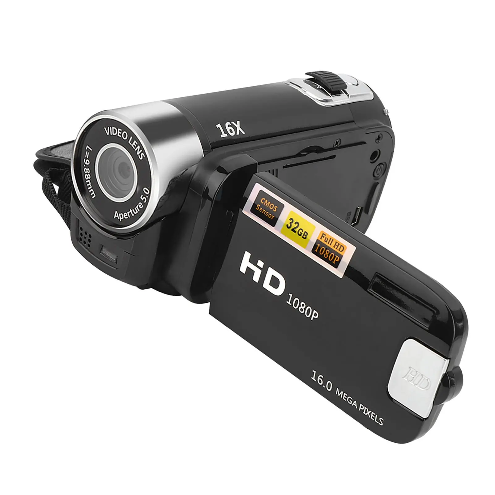 DH‑90 16X Digital Zoom 2.7 Inch Colourful Display Screen High Definition Camera Image Video Shooting Camcorder