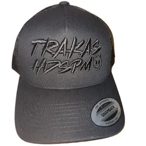 TRAKAS HDSPM BLACK CURVED TRUCKER SNAPBACK