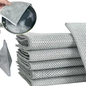 Double-sided Scrub Sponge, Dishwashing Sponge, 5/10/20pcs Non-stick Oil Cleaning Dish Cloth, Scouring Pad for Pans, Easy-rinse Absorbent Kitchen Towel, Replaces Steel Wool