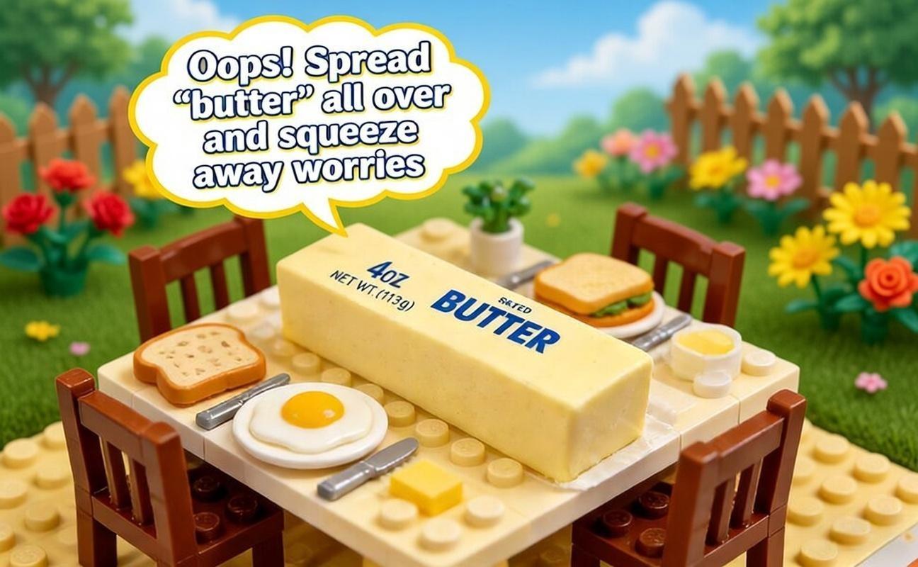 Butter stick squeeze toy, soft and non-toxic; stress-relief PU toy for adults and children; fun prank party game toy; Easter basket filler; Christmas and holiday gag gift