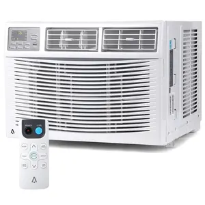8000 BTUs Window Air Conditioner, Smart Window Air Conditioner Unit Cooling for 550 Sq.Ft, Remote & App Control, Quiet 50dB, Includes Window Kit, 115V/60Hz, White