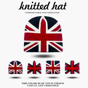 Warm Casual Fashion Personal Beanies Rap Versatile Outdoor Street New Men Women European Style Jacquard Union Jack Knitted Hats