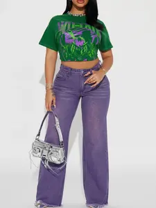 Ashtin Baggy Jeans - Purple