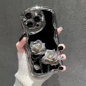 The Design Featuring an Electroplated Pattern of Rain And Dew Is Ideal for Various Iphone Models Including The Iphone 16 Series, 15 Series, 14 Series, 13 Series, 12 Series, 11 Series, And Older Models Like 7, 8, X, And XS. This Mobile Phone Case Is Stylis