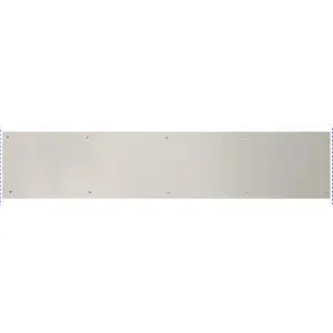 Brass Accents A09-P0628-619ADH 6 in. x 28 in. Kick Plate Satin Nickel Adhesive Mount