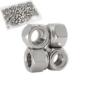 1/4"-20 Nylon Insert Hex Lock Nuts 110 Pack 304 Stainless Steel Self-Locking Nylon Lock Nuts Plain Finish for Industrial Construction Fasteners