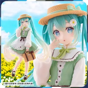 20CM Original Taito Fashion Hatsune Miku Country Anime Figure Toys Action Figurine PVC Model Collection Doll Birthday Gifts